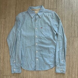 Hollister Medium Men's Blue Button-Up Shirt